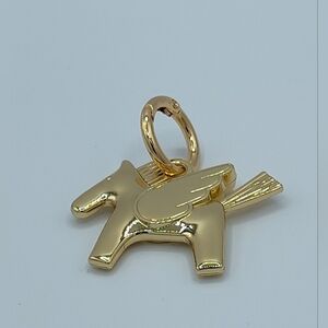 Gold Pegasus Winged Horse Bag Charm Keychain Accessory